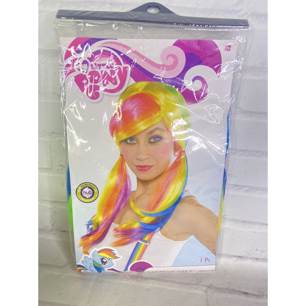 Hasbro My Little Pony Rainbow Dash Wig Adult Colorful Cosplay Dress Up Costume